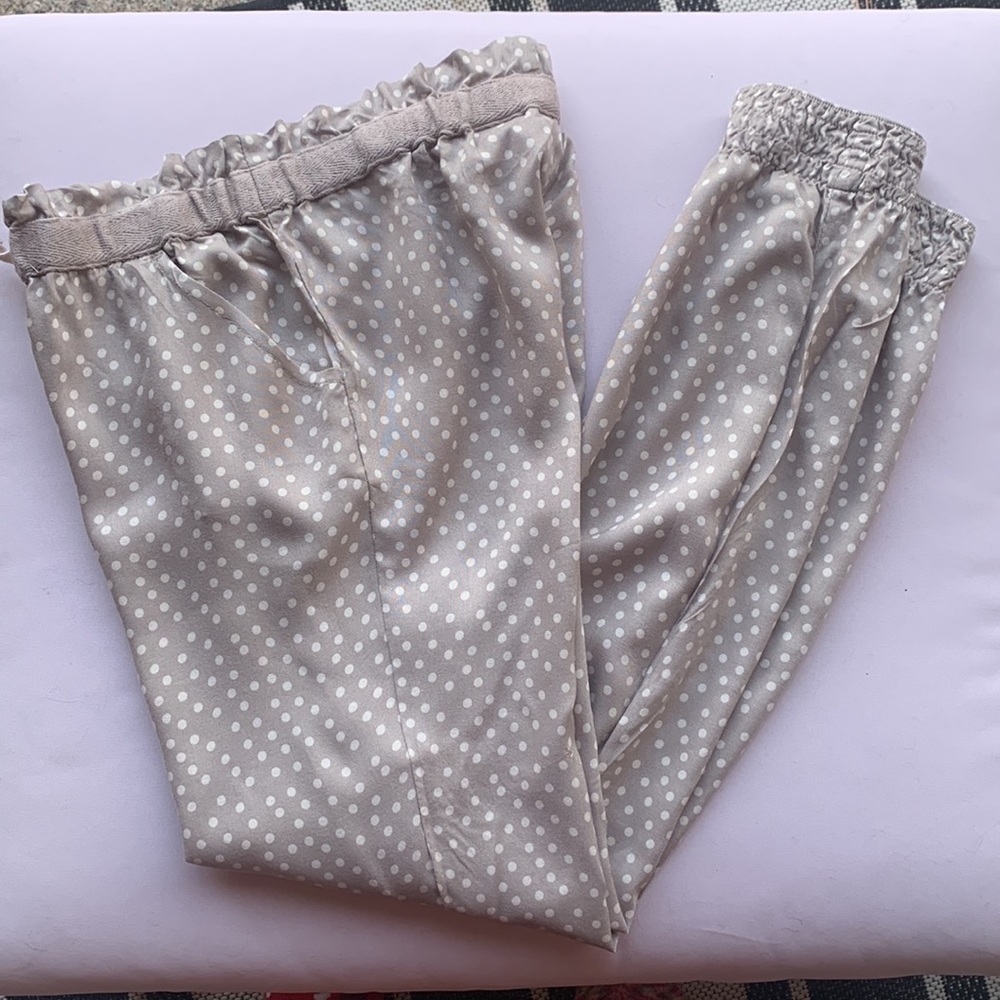 Hanna Andersson beige/gray rayon pants size 10